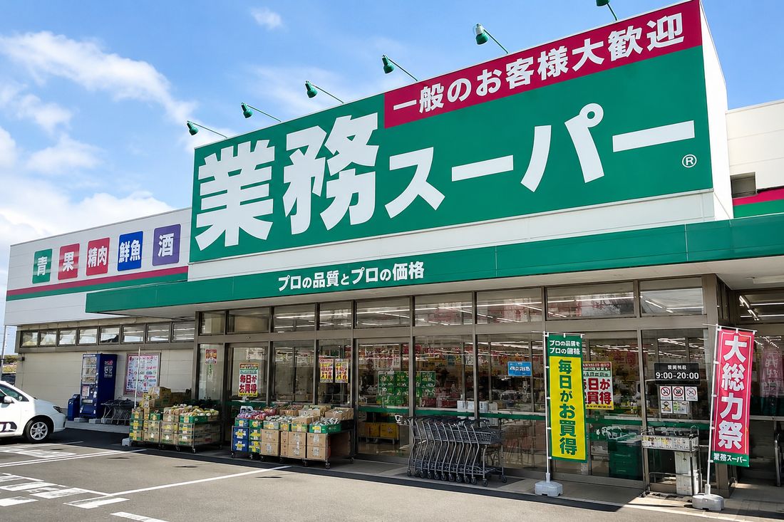 業務スーパーの店舗外観