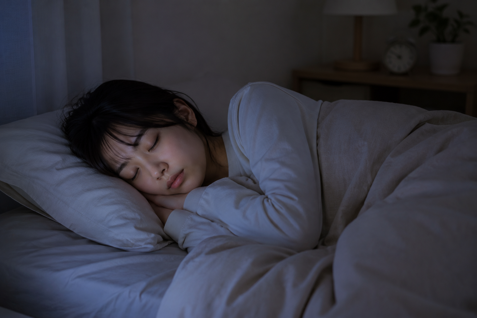 ぐっすり眠る女性