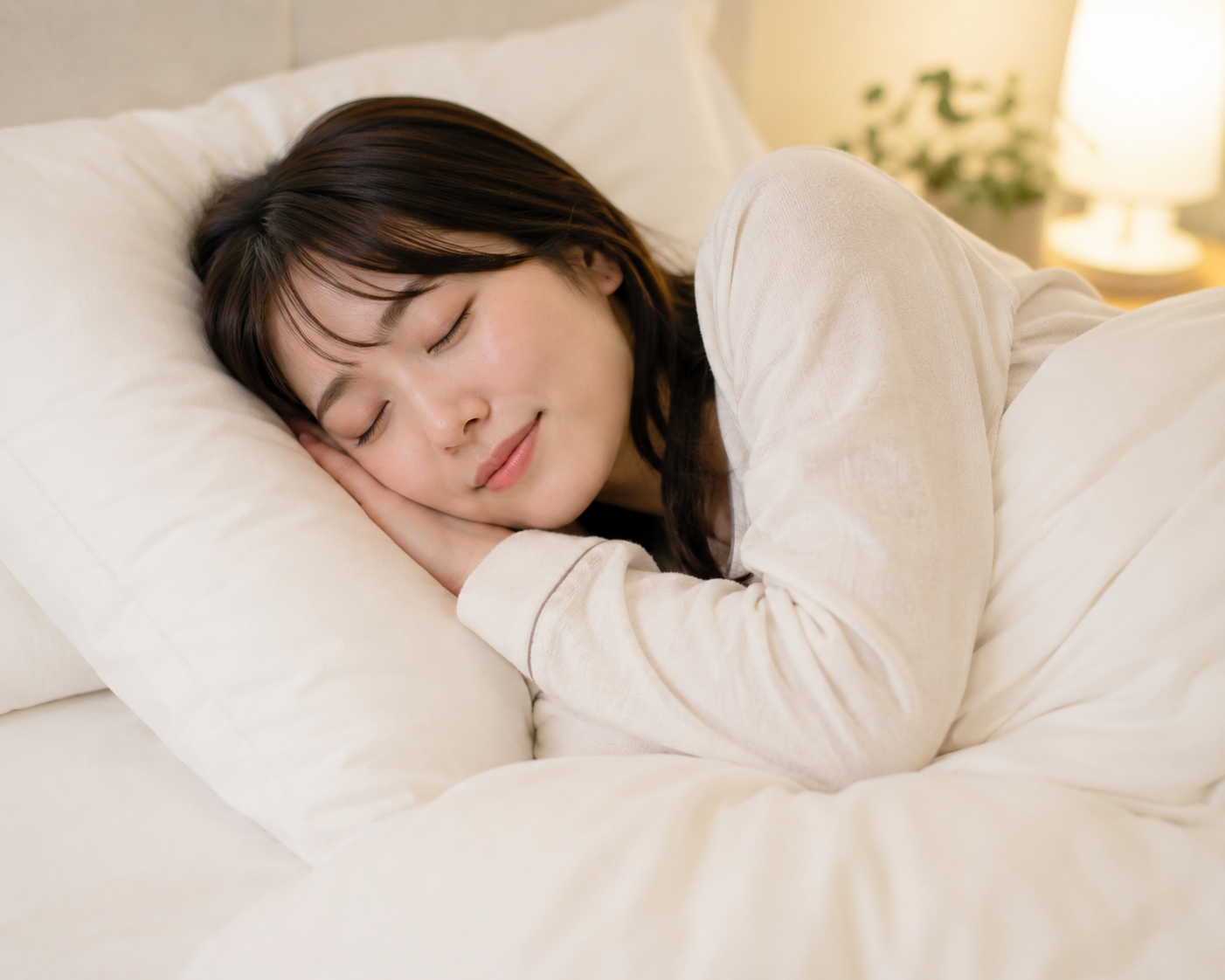 気持ちよく眠っている女性
